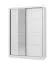 Schiebetürenschrank / Kleiderschrank | 1 Spiegeltür | Farbe: Opak Weiß | 2 Kleiderstangen | 5 Fächer | Maße: 155 x 60 x 215,5 cm | ABS-Kanten