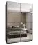 Kleiderschrank / Schiebetürenschrank | Farbe: Schwarz | Spiegel | 245,5 x 170 x 64 cm | 2 Schiebetüren | 11 Fächer | Soft-Close | 2 Kleiderstangen