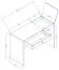 Schreibtisch Sirte 10, Farbe: Eiche / Weiß / Schwarz matt -  Abmessungen: 82 x 120 x 50 cm (H x B x T)