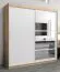 2 Meter breiter Kleiderschrank mit 2 Türen | Farbe: Sonoma Eiche / Weiß Abbildung