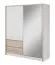 Kleiderschrank | 2 Türen | 1 Kleiderstange | 2 Schubladen | 6 Fächer | 5 Einlegeböden | 184 cm breit | MDF Abbildung