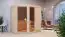 Sauna "Bjarki 1" SET mit bronzierter Tür - Farbe: Natur, Ofen 9 kW Edelstahl. - 196 x 151 x 198 cm (B x T x H)