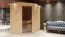 Sauna "Mika" SET mit graphitfarbener Tür und Kranz - Farbe: Natur, Ofen BIO 9 kW - 165 x 210 x 202 cm (B x T x H)
