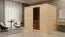Sauna "Leja" SET mit graphitfarbener Tür - Farbe: Natur, Ofen 9kW - 231 x 196 x 200 cm (B x T x H)