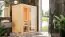 Sauna "Vali 1" SET - Farbe: Natur, Ofen BIO 3,6 kW - 155 x 122 x 198 cm (B x T x H)