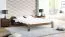 Jugendbett im neutralen Design Ansalonga 20, Kiefer Vollholz massiv, Farbe: Walnuss - Liegefläche: 160 x 200 cm (B x L)