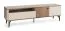 TV-Unterschrank | Nuss/Kaschmir | 180 x 40 x 51 cm | 2 Türen | Schublade mit Soft Close System | Push-to opten System | Metallbeine | ABS-Kanten | 3 Fächer | Belladere 06