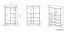 Vitrine Sastamala 15, Farbe: Silbergrau - Abmessungen: 140 x 92 x 42 cm (H x B x T), mit 2 Türen und 8 Fächern
