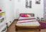 Kinderbett / Jugendbett Kiefer Vollholz massiv Nussfarben A5, inkl. Lattenrost - Abmessung 140 x 200 cm