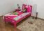 Einzelbett "Easy Premium Line" K8, Buche Vollholz massiv rosa lackiert - Liegefläche: 90 x 190 cm