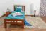 Kinderbett / Jugendbett "Easy Premium Line" K8, Buche Vollholz massiv kirschrot lackiert - Liegefläche: 90 x 190 cm
