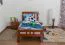 Kinderbett / Jugendbett "Easy Premium Line" K8, Buche Vollholz massiv kirschrot lackiert - Liegefläche: 90 x 190 cm