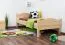 Kinderbett / Jugendbett Buche massiv Vollholz natur 113, inkl. Lattenrost - 90 x 200 cm (B x L)