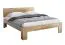 Doppelbett Prats 03 Eiche massiv geölt - Liegefläche: 160 x 200 cm (B x L)
