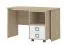 Kinderzimmer - Schreibtisch Benjamin 29, Farbe: Buche / Weiß - 76 x 125 x 60 cm (H x B x T)