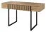 Schreibtisch Slatina 36, Farbe: Eiche / Schwarz, teilmassiv - Abmessungen: 80 x 140 x 65 cm (H x B x T)