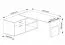 Schreibtisch Xanthi, Farbe: Eiche / Weiß - Abmessungen: 76 x 110 x 168 cm (H x B x T)