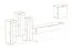 Elegante Wohnwand Balestrand 199, Farbe: Weiß / Grau - Abmessungen: 160 x 330 x 40 cm (H x B x T), mit fünf Türen und 14 Fächern