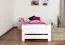 Bettrahmen für Kinder / Kinderbett 100 x 200 cm | Massivholz: Kiefer | Weiß Lackiert Abbildung