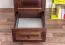 Kleiderschrank | 1 Drehtür | 1 Schublade | mit Kleiderstange | 47 cm breit | Massivholz | Farbe: Nuss Abbildung