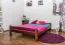 Holzbett Bettgestell Kiefer 160 x 200 cm Nuss Abbildung