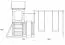 Spielturm S3A inkl. Wellenrutsche, Doppelschaukel-Anbau, Balkon, Sandkasten, Rampe und Klettergerüst-Anbau - Abmessungen: 450 x 500 cm (B x T)