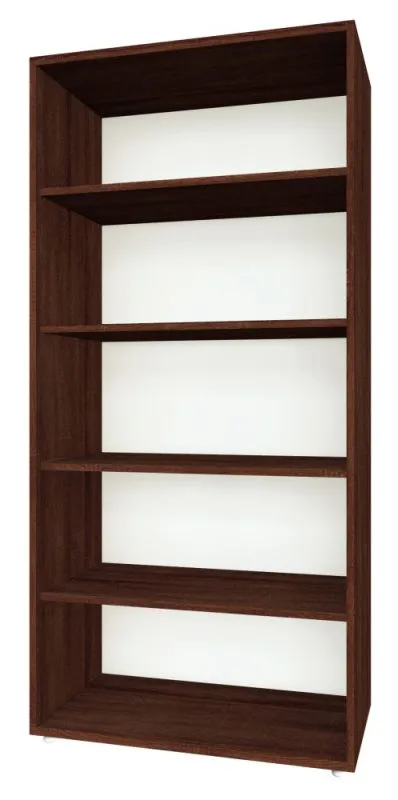 Regal Curug 17, Farbe: Nuss - Abmessungen: 188 x 90 x 34 cm (H x B x T)