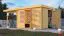 Gartenhaus SET naturbelassen mit Anbauschrank, Schleppdach 2,4 m Breite, Grundfläche: 6,71m²