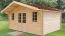 Gartenhaus PA17 - 34 mm Blockbohlenhaus, Grundfläche: 19,80 m², Satteldach