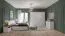 Nachtkommode Lotofaga 21, Farbe: Weiß / Walnuss - 52 x 62 x 43 cm (H x B x T)