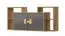 Jugendzimmer - Hängeschrank Garian 12, Farbe: Eiche / Grau - Abmessungen: 53 x 120 x 32 cm (H x B x T)