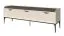 Wohnzimmer - Set B Manono | 4-teilig | Farbe: Creme | LED-Beleuchtung | Soft Close System | Metallbeine