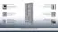 Vitrine Bignona 04, Farbe: Kiefer weiß - 196 x 75 x 42 cm (H x B x T)