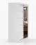 1,5 Meter breiter Kleiderschrank / Schiebetürenschrank | Weiß | Bucegi  18 | Spiegel | 2 Türen | Griffe: Aluminium | 6 Fächer | 200 x 150 x 61 cm