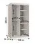 Kleiderschrank | Weiß Matt | 5 Fächer | 2 Kleiderstangen | hochwertig Verarbeitet | schmal | 100 x 62 x 200 cm | Schiebetürenschrank | dekorative Spiegeltür