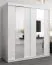 180 cm breiter Kleiderschrank mit 2 Türen | 10 Fächer | Farbe: Weiß Abbildung
