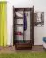 Massivholz-Schrank Kiefer, Farbe: Nuss 190x80x60 cm Abbildung