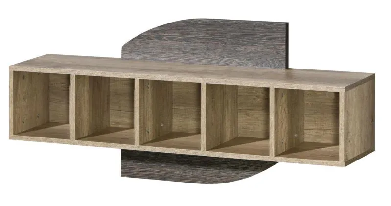 Küchenregal Hängeregal Küchen-Wandregal - 120 cm breit, Farbe: Braun Abbildung