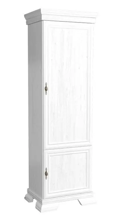 58 cm breiter Kleiderschrank mit 2 Türen | Farbe: Weiß Abbildung