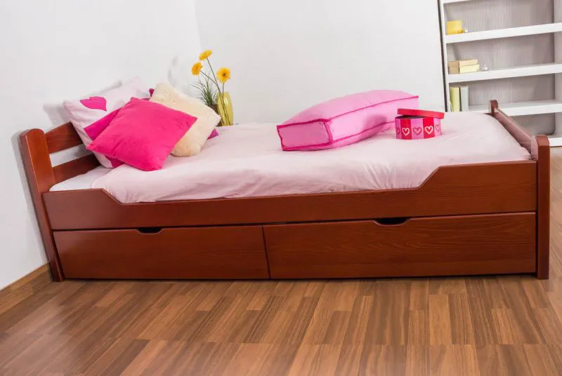 Buche Bettgestell 120 x 200 cm Kirsche Abbildung