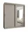 Kleiderschrank / Schiebetürenschrank Aletschhorn 16, Farbe: Kaschmir, 1,8 Meter breit, 10 Fächer, eine Spiegeltür, zwei Kleiderstangen, Aluminiumschienen