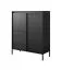 Stylisches Wohnzimmer - Set D Balta, 4-teilig, Beine: Metall, Farbe: Schwarz, ABS-Kantenschutz, Push-to-open Funktion
