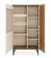 Wohnzimmer Komplett-Set A Belladere | 5-teilig | Nuss/Kaschmir | ABS-Kanten | 1 Vitrine | 1 TV-Unterschrank | 1 Kommode | 2 Couchtische