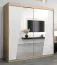 200 cm breiter Kleiderschrank mit 2 Türen | 10 Fächer | Farbe: Sonoma Eiche / Weiß Abbildung