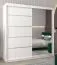 2 Meter breiter Kleiderschrank mit 2 Türen | Farbe: Weiß Abbildung