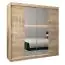 Schiebetürenschrank / Kleiderschrank mit Spiegel Tomlis 05A, Farbe: Eiche Sonoma - Abmessungen: 200 x 200 x 62 cm (H x B x T)
