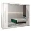 Schiebetürenschrank / Kleiderschrank mit Spiegel Tomlis 06B, Farbe: Weiß matt - Abmessungen: 200 x 250 x 62 cm (H x B x T)