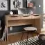 Funktionaler Schreibtisch, Farbe: Sonoma Eiche - Abmessungen: 75 x 55 x 120 cm (H x B x T), mit 3 Schubladen