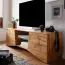 TV-Unterschrank / Lowboard, Farbe: Eiche - Abmessungen: 55 x 160 x 40 cm (H x B x T); TV-Unterschrank / Lowboard, Farbe: Eiche, teilmassiv - Abmessungen: 55 x 160 x 40 cm (H x B x T)