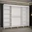 Kleiderschrank mit Spiegel Jotunheimen 191, Farbe: Weiß - Abmessungen: 208 x 250,5 x 62 cm (H x B x T)
